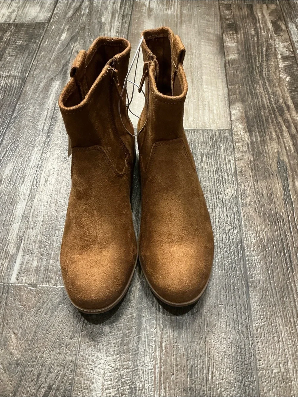 Kid’s H&M Tan Faux Suede Ankle Booties Size 3.5